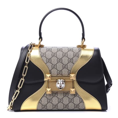 gucci black and gold handbag|black Gucci handbags women sale.